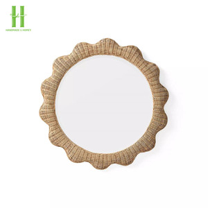 High Quality Best-selling <b>Rattan</b> Mirror Home Decoration Wicker <b>Rattan</b> Wall Hanging Mirror Decorative Vintage Made in Vietnam - Product Image 1