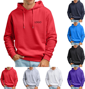Motif solide personnalisé et Logo Polyester coton vêtements d'hiver sweat à capuche surdimensionné hommes Service d'impression numérique disponible nouvelle mode - Product Image 3