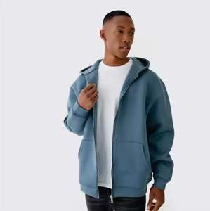 Nouveau 400 Gsm Heavy weight Thermal Zip up Hoodies pour Hommes Impression Personnalisée Full Zip Oem Wholesale Us Meilleure Qualité Hommes Zipper Hoodie - Product Image 6