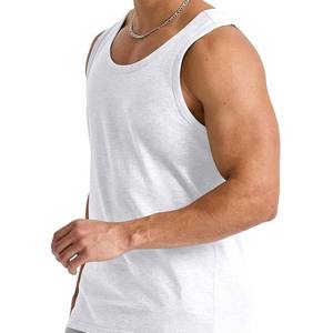 Ropa de hombre algodón gimnasio camisetas sin mangas Casual Fitness OEM personalizado chaleco transpirable al aire libre alta calidad 220g cuello redondo camisetas sin mangas para hombre - Product Image 3