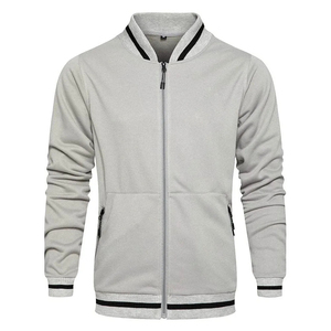 Ensemble de survêtement gris pour homme Harry Johnson Production, manches longues, fermeture éclair, couleur unie, col montant, pantalon de jogging, automne - Product Image 3