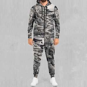 Survêtements d'hiver décontractés à capuche pour hommes, personnalisables, unis, grandes tailles, imprimés par sublimation, respirants, écologiques, vente en gros, OEM - Product Image 1