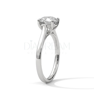 Elegante anillo de bodas de plata de ley 925 con corte de Rosa solitario VVS claridad Original Moissanite diamante joyería de tamaño personalizado - Product Image 5