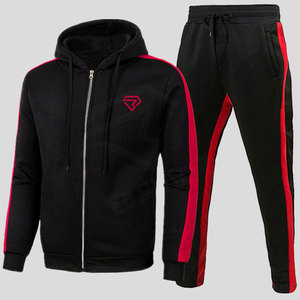 Combinaison de jogging à capuche en coton et polyester personnalisable pour hommes sportifs Top Zipper Plus Size Casual Style Concevez votre propre survêtement - Product Image 2