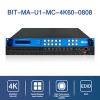 Matriz HDMI 2.0 Bitvisus 8x8 4K60, HDCP 2.2/1.4, Ancho de Banda de 18 Gbps, Salida de Audio Digital Multicanal, para Cine en Casa y Salas de Conferencias