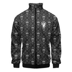 เสื้อแจ็กเก็ตบอมเบอร์แบบถักมีซิปรูดด้านในผ้าโพลีเอสเตอร์100% สายยาวขนาดพิเศษ - Product Image 1