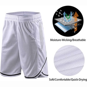Pantalones cortos de malla de secado rápido de poliéster 100% personalizados, pantalones cortos deportivos de entrenamiento de pista sólida para hombres, pantalones cortos de natación de baloncesto de verano informales - Product Image 6