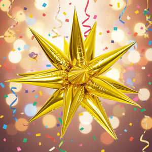 Palloncini a Stella in Lamina Metallizzata Party Love, 40 Pollici (108 cm), Confezione da 12 Pezzi - Product Image 2