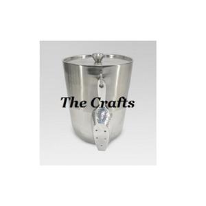 Cubo de hielo martillado de cobre con pinzas, cubo de hielo de forma redonda de tamaño personalizado para uso de vajilla de boda - Product Image 5