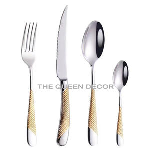 ชุดอุปกรณ์บนโต๊ะอาหารสแตนเลสสตีลสีดำพร้อมด้ามจับดีไซน์แบบนูนดีไซน์ทันสมัยหรูหรา - Product Image 2