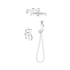 Ensemble de robinetterie de <span class=keywords><strong>douche</strong></span> de luxe à poignée unique en acier inoxydable, design encastré avec douchette à main pour projets haut de gamme - Product Image 5
