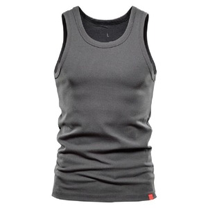 <b>Mens</b> 2024 Classic Plain Cotton <b>Singlet</b> 2023 Wholesale Tank Tops Breathable Quick Dry 100 % Cotton Material with High Quality - Product Image 3