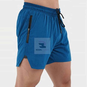 Pantalones Cortos Deportivos Cómodos para Hombre, de Spandex/Algodón, Sólidos, Casuales, Transpirables, con Logotipo Personalizado, Cintura Elástica, Antiarrugas - Product Image 2