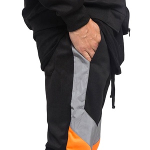 Conjunto Deportivo Clásico de Dos Piezas, Estilo Urbano, con Capucha, Color Sólido, Ecológico, Ligero, de Poliéster y Algodón, Cortavientos, Personalizable - Product Image 3