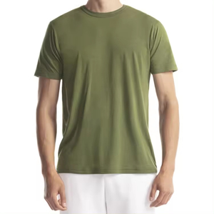 Camisetas lisas personalizadas para hombre con logotipo, ropa ajustada de manga corta hecha de 100% algodón, camiseta personalizada de algodón para hombre - Product Image 1