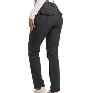 Pantalones Softshell elegantes para mujer, transpirables, impermeables, a prueba de viento, duraderos para exteriores, senderismo, senderismo, esquí, moda informal plana - Product Image 2