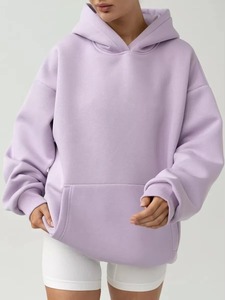 Sweat-shirt à capuche oversize confortable pour femme, en velours, avec logo sur le devant, décontracté, manches longues, coupe ample, streetwear - Product Image 5