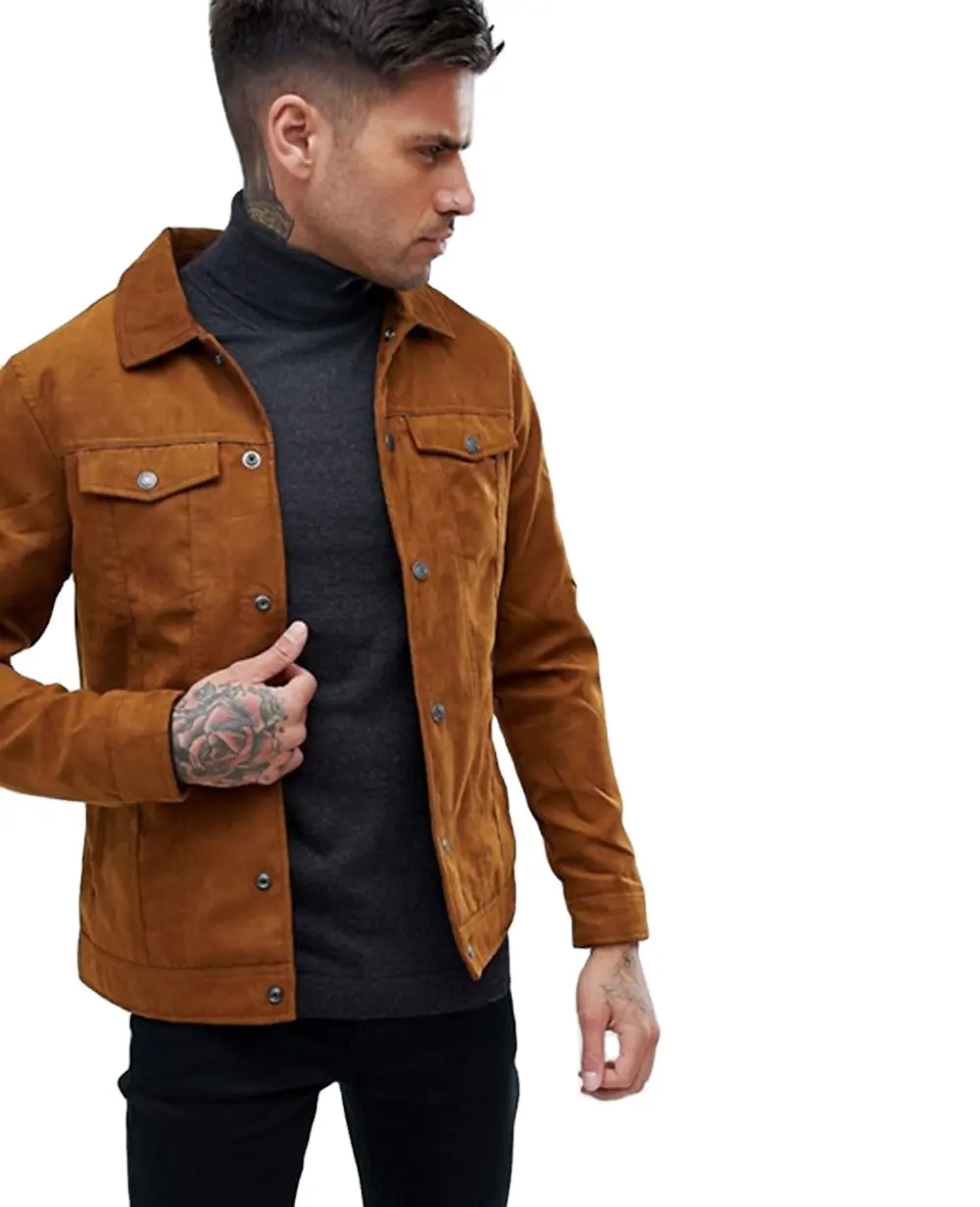 Herren jacken Biker Distressed Original Lammfell Motorrad mantel Material Parka wind dichte Herren atmungsaktive Wildleder jacke In Tan