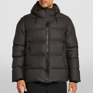 Venta al por mayor personalizado negro abajo chaqueta acolchada cortavientos chaqueta acolchada cálida invierno al aire libre abrigo burbuja Parka chaquetas de los hombres - Product Image 1