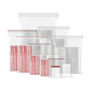 Bolsas de fuelle lateral desechables con logotipo personalizado, Material LDPE a prueba de desgarros, diseño de ventana transparente, embalaje de alimentos, llavero de tamaño Mini - Product Image 2