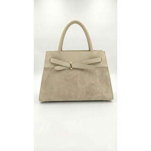 Borsa a mano strutturata in vera pelle scamosciata Art. 26007-Borse Made in Italy - Product Image 2