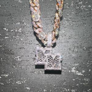 Pendentif de luxe en argent 925 Design Hip Hop personnalisé avec diamant Moissanite et caution de sac d'argent glacé pour bijoux de fête - Product Image 3