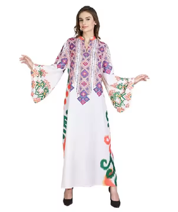 Túnicas con patrón floral Vintage para mujer, ropa larga de verano cómoda y elegante al por mayor, la mejor opción para revendedores - Product Image 1
