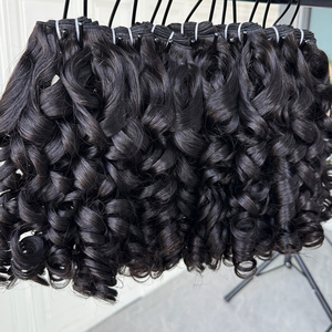 Mèches de cheveux humains vierges cambodgiens bouclés et rebondissants, noir naturel, sans perte, qualité durable - Product Image 4