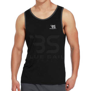 Camiseta sin mangas ajustada para hombre con algodón elástico transpirable para una camiseta sin mangas de estilo moderno a medida para hombre - Product Image 2