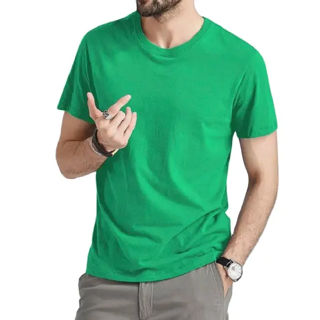 Bangladeshi Manufacturers Men's Clothing O Neck T Shirts 100% Cotton With Short Sleeves Solid Multicolor T Shirt From BD