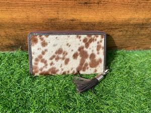 El más nuevo pelo en el embrague de cuero de vaca occidental tallado a mano billetera tallada tarjetas de cuero genuino billetera en efectivo para mujeres - Product Image 5