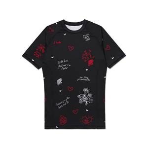 Conjunto de Rashguard de BJJ Personalizado A&P Love & Hate 2 con Pantalones Cortos de MMA Personalizados, Mejores Fabricantes, Conjunto de Rashguard Sin Gi Hecho a Medida - Product Image 1