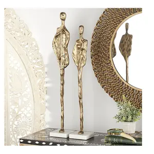 Sculpture moderne en aluminium pour mari et femme pour la décoration de la maison ou du bureau - Product Image 1