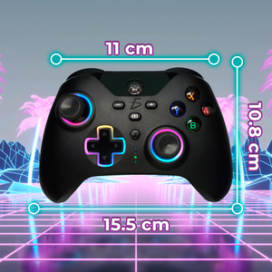 จอยสติ๊กไร้สายแบบ Dual Pad RGB พร้อมไฟเรืองแสง ปุ่มควบคุมแบบตั้งโปรแกรมได้ รองรับการเล่นเกมสำหรับ Switch และอุปกรณ์อื่นๆ - Product Image 5