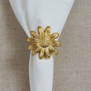 Top Vente Abordable Décoratif En Métal Fleur Serviette Anneau Serviette En Papier Porte-Serviettes pour Table - Product Image 2