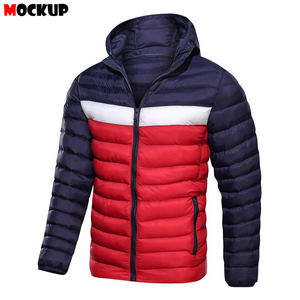 La mejor chaqueta acolchada de invierno acolchada para hombre, con capucha sólida y cuello levantado, diseño de cremallera, estilo callejero - Product Image 4