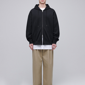 Personnalisé 100% coton impression numérique polaire fermeture éclair à capuche pour hommes haute rue Style respirant surdimensionné hiver - Product Image 4