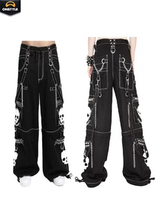 Pantalones góticos ONSTYLE SPORTS con cadenas desmontables y bolsillos extragrandes, perfectos para la moda de calle y ropa alternativa. - Product Image 2