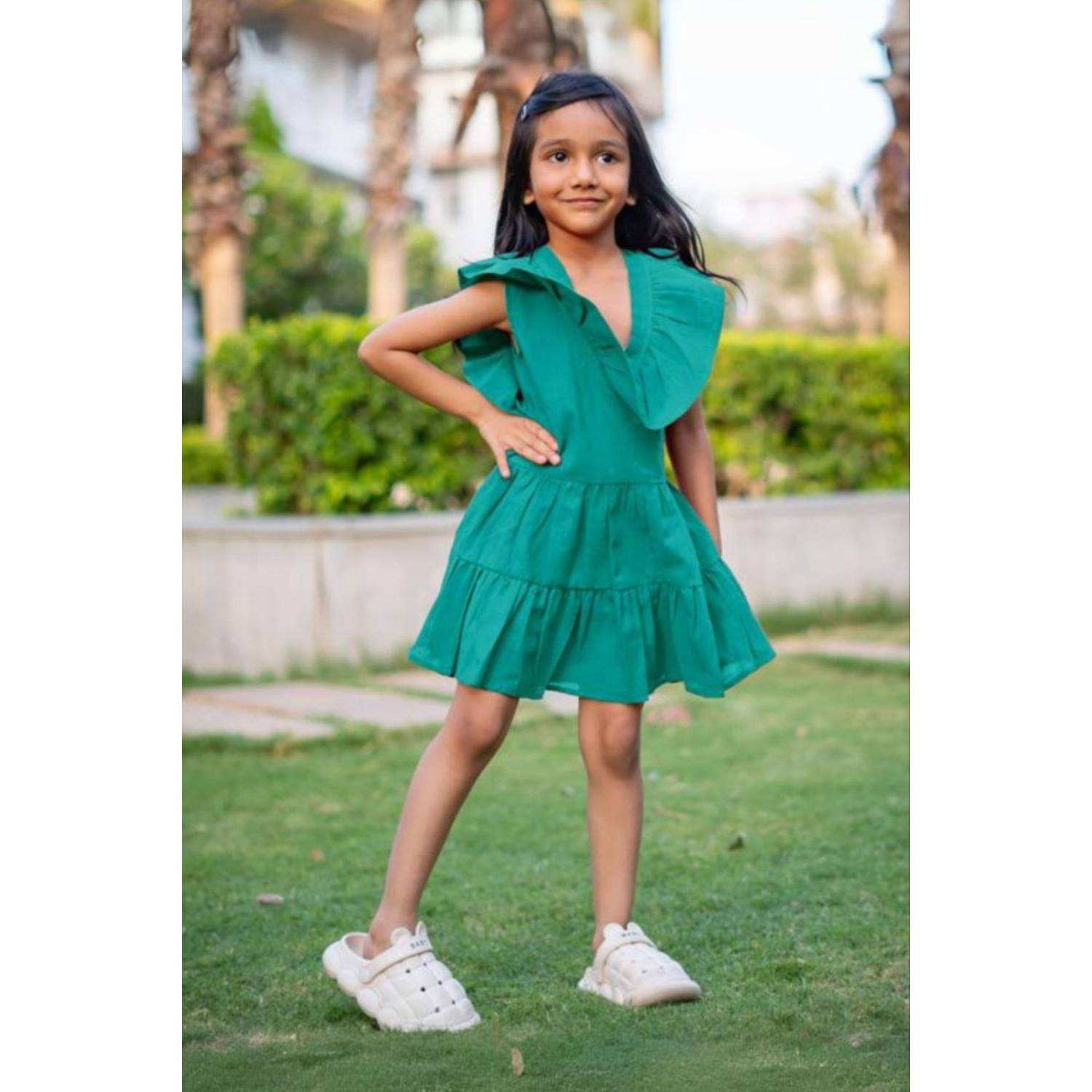Indiamart Children's Denim Pinafore Dress Outfit Girls Denim