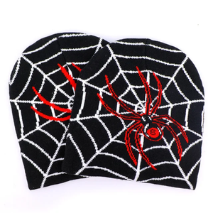 Unisex Spider Pattern Acrylic <b>Slouchy</b> <b>Beanie</b> <b>Hat</b> Custom Daily Fashion for Youth for Autumn & Winter Travel - Product Image 2