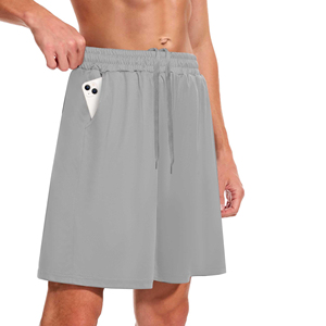 Short de gymnastique athlétique avec logo personnalisé OEM Short de basket-ball à séchage rapide avec poches Vêtements de sport décontractés pour hommes Running Solid Plain Dyed - Product Image 6