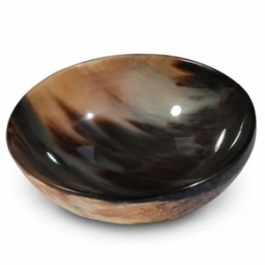 Bol en corne polie paramètres de table modernes Bol en corne rustique Mariages à thème rustique Bol en corne léger et durable pour tous les jours - Product Image 6