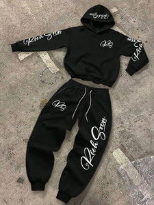 Fabricación profesional Alta calidad 100% Algodón Cremallera Chándales Panel doble Calidad Premium Patrón sólido Diseño personalizado - Product Image 2