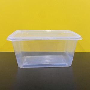 Nuevo diseño 2025 Precio barato de fábrica Caja de plástico desechable con forma rectangular de 1000ml para alimentos/frutas/ensaladas con tapa transparente - Product Image 3