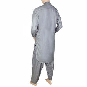 Kameez Shalwar para Hombre - Bordado - Gris - Product Image 5