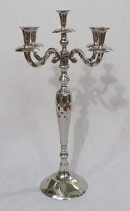 Candelabro negro antiguo de 3 brazos, candelabro de latón con acabado de níquel negro, salas de estar Premium de lujo, áreas de comedor, Apartamentos - Product Image 2