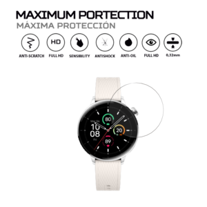 Protector de pantalla ANTISHOCK de 43 mm para OnePlus Watch 3, película protectora premium para tu reloj inteligente duradero - Product Image 2