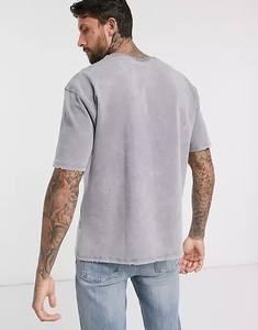 Venta al por mayor ácido lavado camiseta ropa de calle Hip Hop piedra camisetas con logotipo personalizar Vintage hombres camisetas - Product Image 6