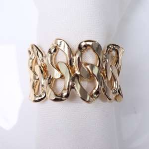 Anneaux de serviette en métal classiques pour la décoration de table de mariage, conçus pour compléter les designs traditionnels et modernes, écologiques - Product Image 2