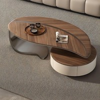 Nouvelle table basse en bois et en verre pour salon et restaurant hôtel parfaite pour les cadeaux